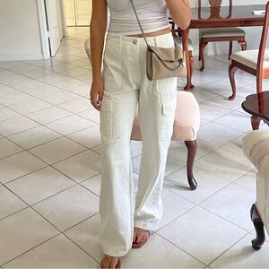 Zara white cargo pants